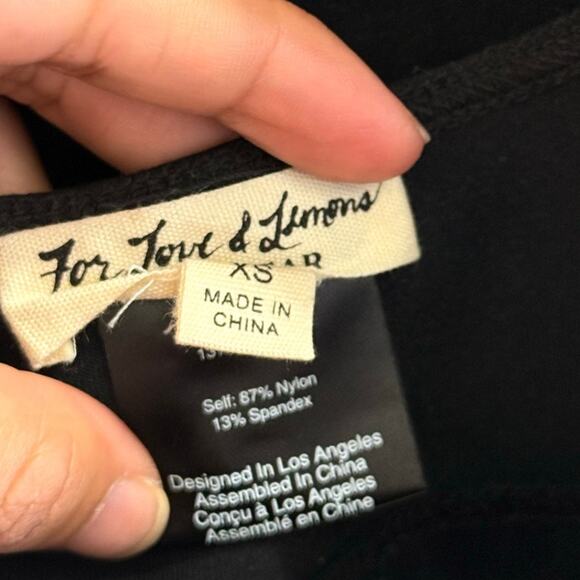 For Love & Lemon Avril Snap Layered Top Black Chic XS Dark Casual Summer - Picture 6 of 7